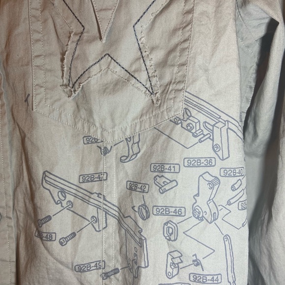 INC International Concepts Snap Button Gun Shirt Long Sleeves Size Small - Picture 3 of 8